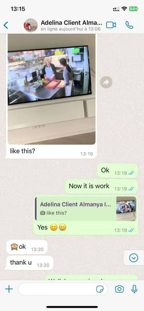 Zest IPTV WhatsApp chat screenshot verified customer feedback 4