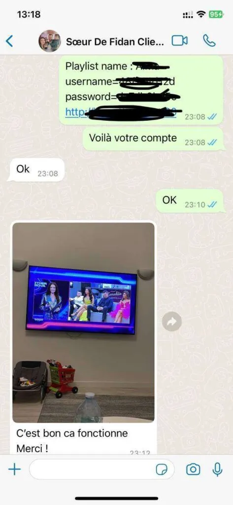 Zest IPTV WhatsApp chat screenshot verified customer feedback 6